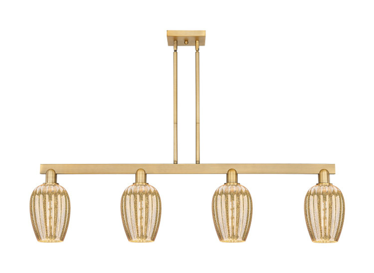 Innovations - 716-4I-BB-G457-6ME - Four Light Island Pendant - Arcadia - Brushed Brass