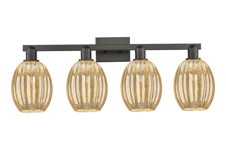 Innovations - 716-4W-BK-G459-6ME - Four Light Bath Vanity - Arcadia - Matte Black