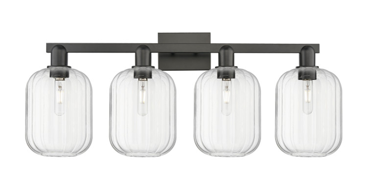 Innovations - 716-4W-BK-G460-7CL - Four Light Bath Vanity - Arcadia - Matte Black