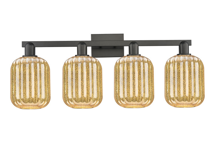 Innovations - 716-4W-BK-G460-7ME - Four Light Bath Vanity - Arcadia - Matte Black