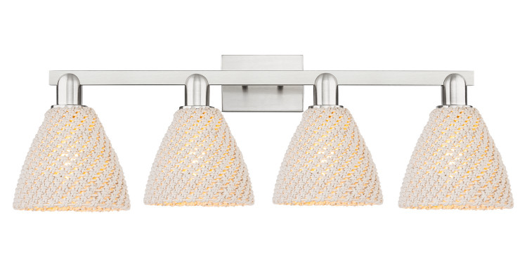 Innovations - 716-4W-SN-NBD-75-NAT - Four Light Bath Vanity - Arcadia - Brushed Satin Nickel