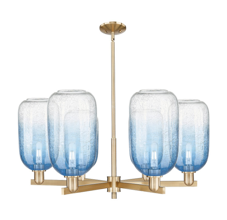 Innovations - 716-6CR-CB-G482-7SB - Six Light Chandelier - Arcadia - Champagne Bronze