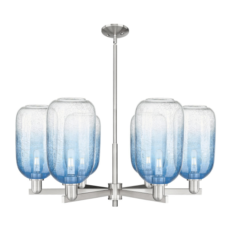 Innovations - 716-6CR-SN-G482-7SB - Six Light Chandelier - Arcadia - Satin Nickel