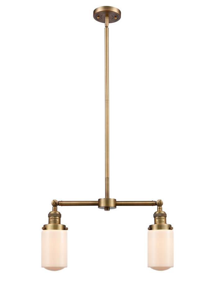 Innovations - 209-BB-G311 - Two Light Island Pendant - Franklin Restoration - Brushed Brass