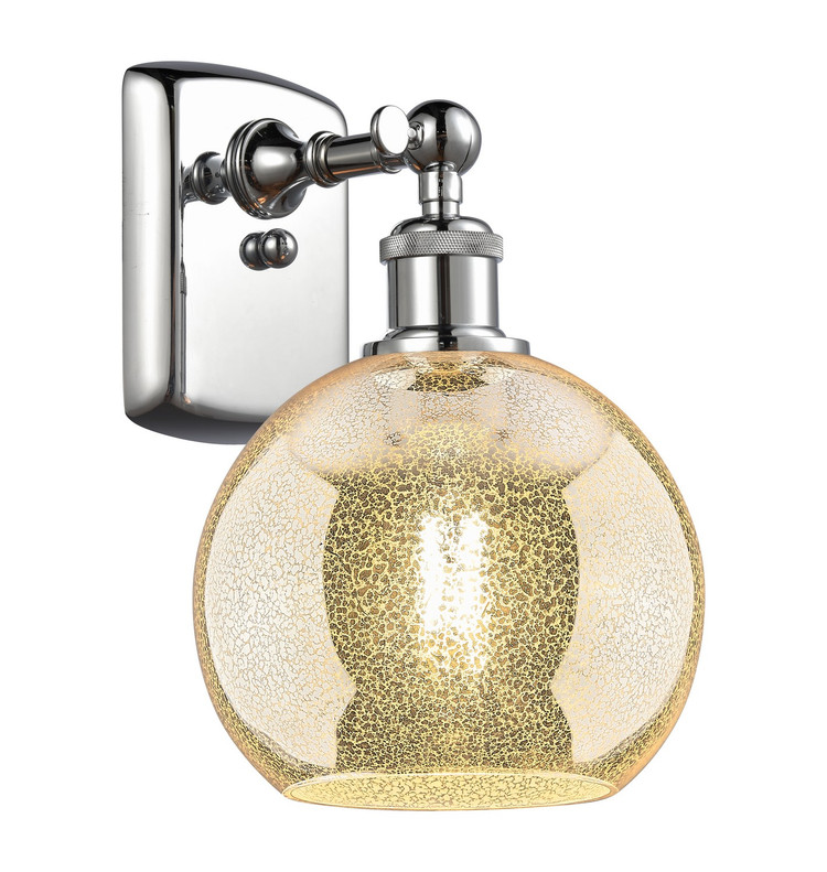 Innovations - 516-1W-PC-G128-8 - One Light Wall Sconce - Ballston - Polished Chrome
