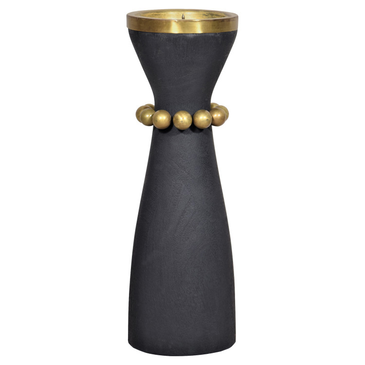 Cyan - 11516 - Candleholder - Parvati - Antique Brass And Black