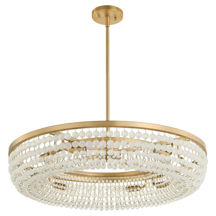 Cyan - 11944 - Eight Light Chandelier - Ophelia - Aged Brass