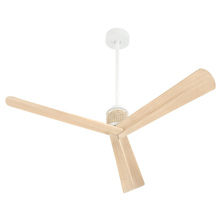 Cyan - 11978 - 56Ceiling Fan - Kona - Studio White/Natural Oak