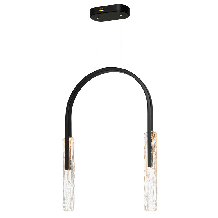 CWI Lighting - 1725P22-2-101 - LED Chandelier - Curva - Black