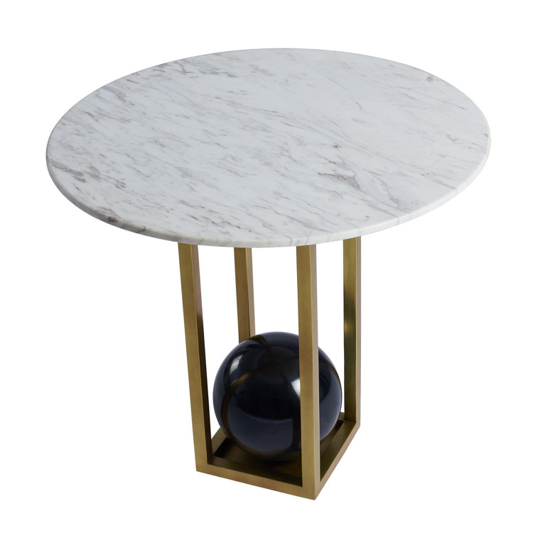 Kalco - 801004 - Table - Luna - Natural Brass