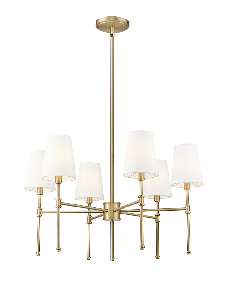 Millennium - 16106-VB - Six Light Chandelier - Adorra - Vintage Brass