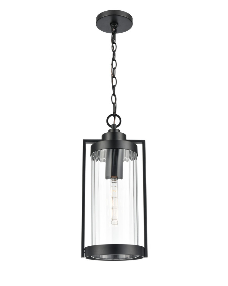 Millennium - 192401-PBK - One Light Outdoor Hanging Lantern - Braselton - Powder Coated Black