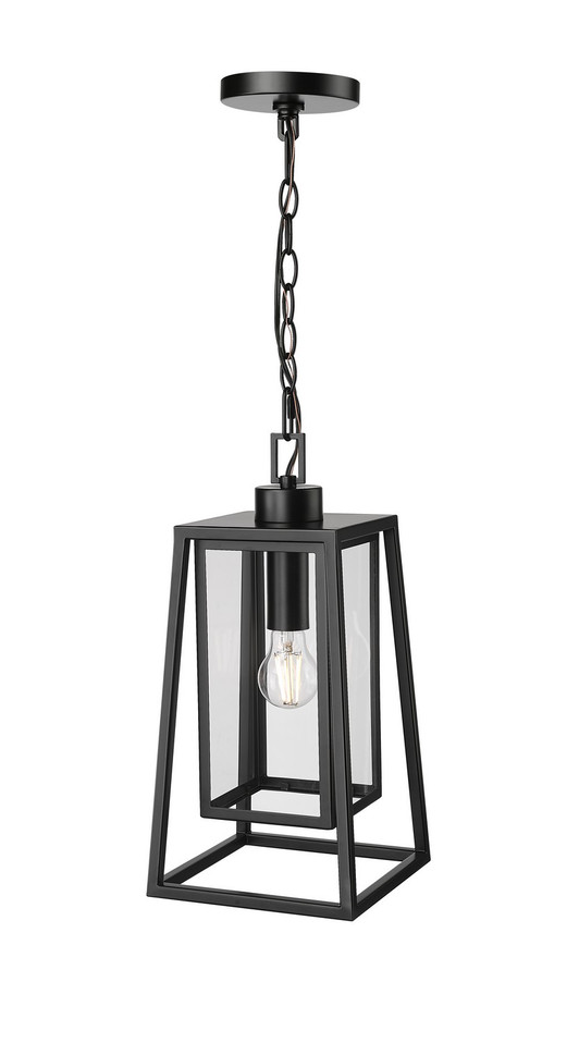Millennium - 198602-PBK - One Light Outdoor Hanging Lantern - Denzell - Powder Coated Black