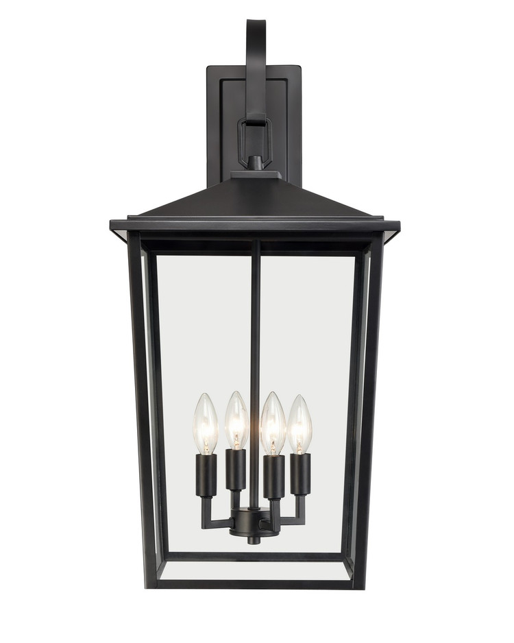 Millennium - 2984-PBK - Four Light Outdoor Wall Sconce - Fetterton - Powder Coated Black
