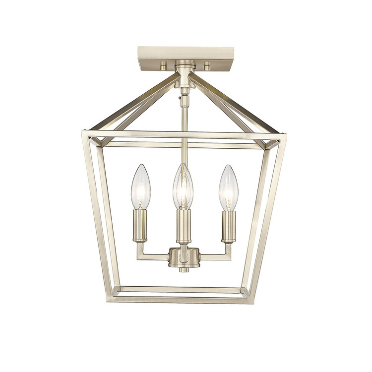 Millennium - 3334-MG - Four Light Semi Flush Mount - Corona - Modern Gold