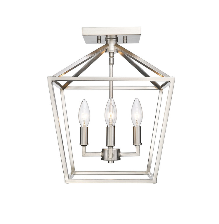Millennium - 3334-SN - Four Light Semi Flush Mount - Satin Nickel