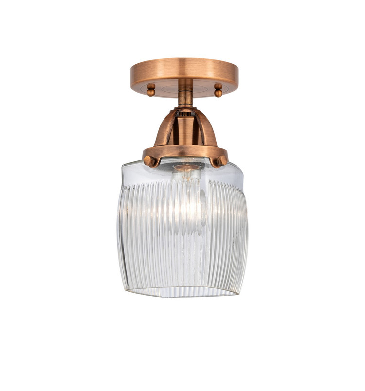 Innovations - 288-1C-AC-G302-LED - LED Semi-Flush Mount - Nouveau 2 - Antique Copper Innovations - 288-1C-AC-G302-LED - LED Semi-Flush Mount - Nouveau 2 - Antique Copper