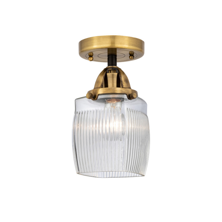 Innovations - 288-1C-BAB-G302 - One Light Semi-Flush Mount - Nouveau 2 - Black Antique Brass Innovations - 288-1C-BAB-G302 - One Light Semi-Flush Mount - Nouveau 2 - Black Antique Brass