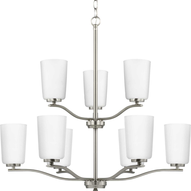 Progress Lighting - P400351-009 - Nine Light Chandelier - Adley - Brushed Nickel