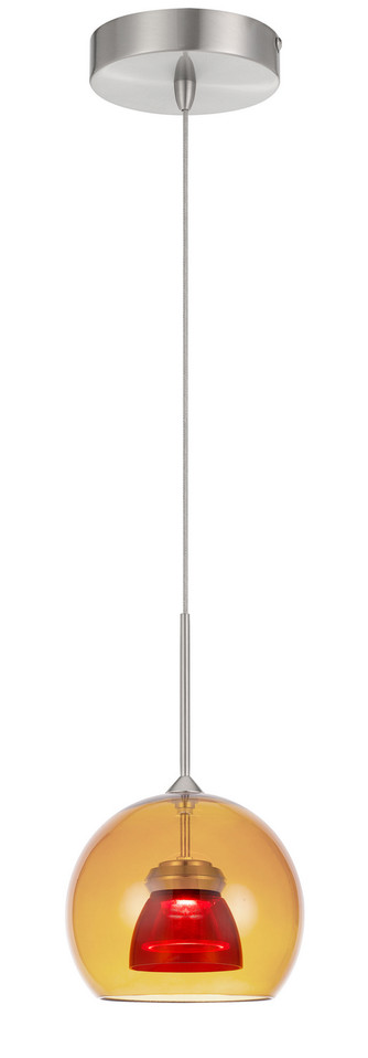 Cal Lighting - UP-335-AM-REDCL - LED Mini Pendant - Dimmable With Lutron Brand Dimmers: Dvcl-153P Scl - Amber/Red