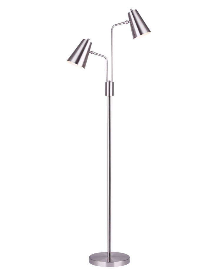 Canarm - IFL1056A67BN - Two Light Floor Lamp - Orli - Brushed Nickel