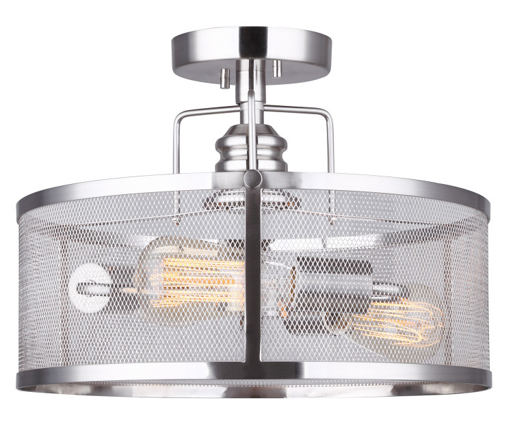 Canarm - ISF626A03BN - Three Light Semi Flush Mount - Beckett - Brushed Nickel