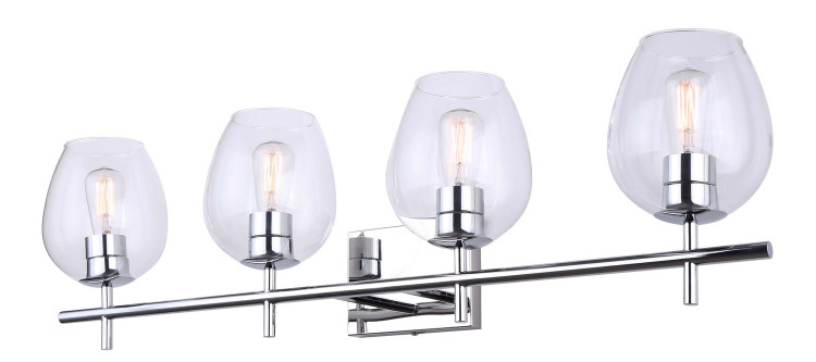 Canarm - IVL1019A04CH - Four Light Vanity - Cain - Chrome