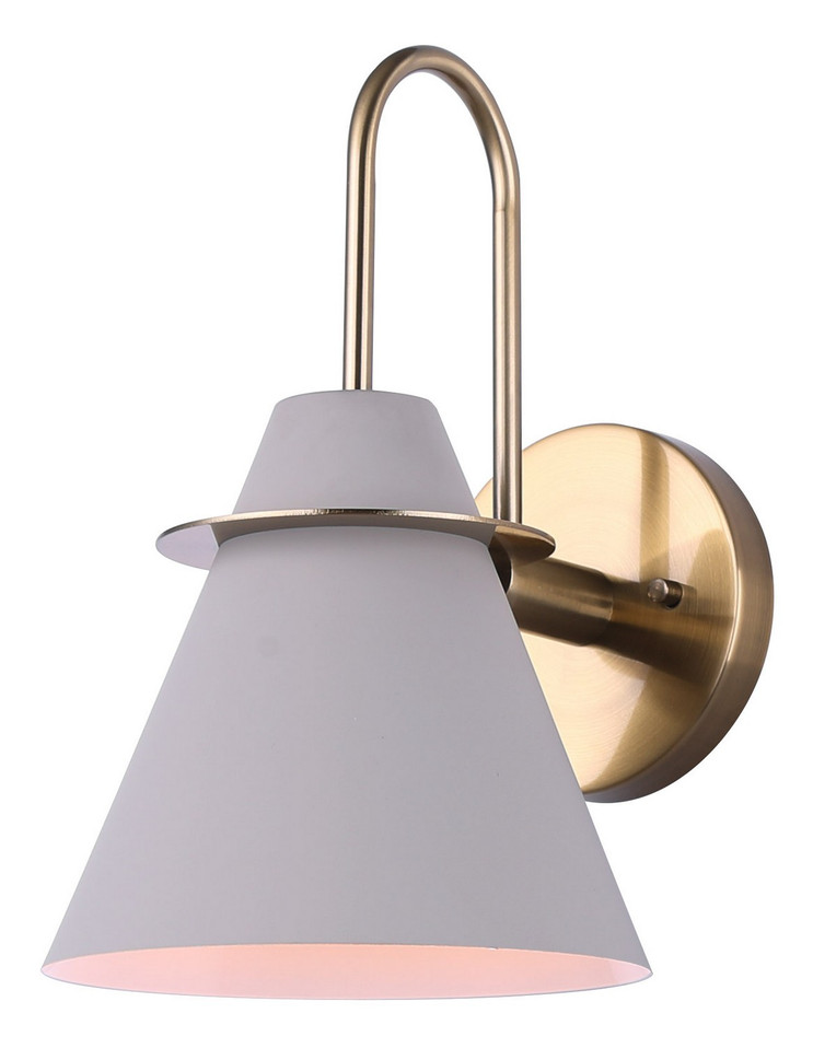 Canarm - IVL1076A01MGG - One Light Vanity - Talia - Matte Grey And Gold Canarm - IVL1076A01MGG - One Light Vanity - Talia - Matte Grey And Gold