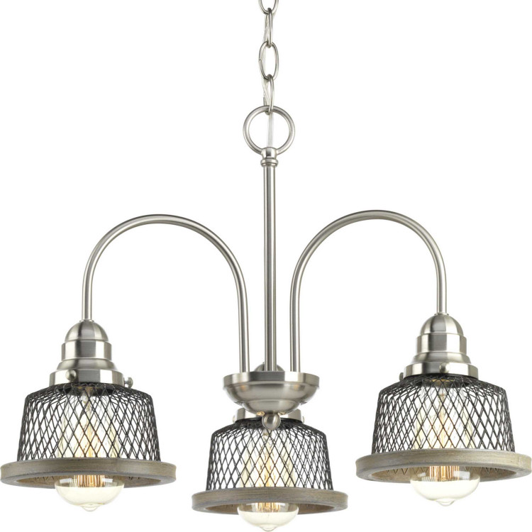 Progress Lighting - P400073-009 - Three Light Chandelier - Tilley - Brushed Nickel
