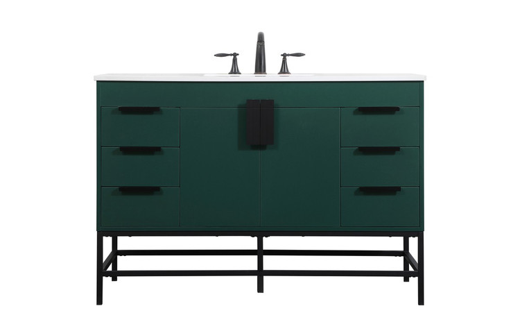 Elegant Lighting - VF488W48MGN - Single Bathroom Vanity - Eugene - Green