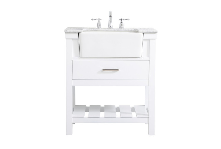 Elegant Lighting - VF60130WH - Single Bathroom Vanity - Clement - white