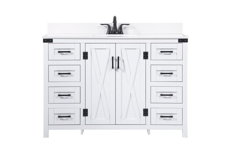 Elegant Lighting - VF90248WH-BS - Single Bathroom Vanity - Grant - white