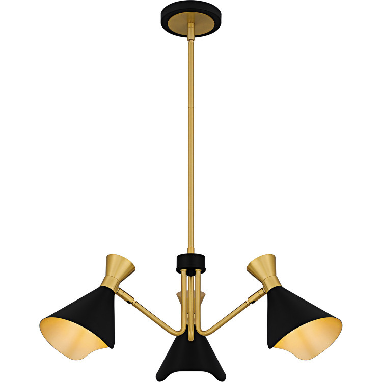 Quoizel - ADN5026MBK - Three Light Chandelier - Arden - Matte Black