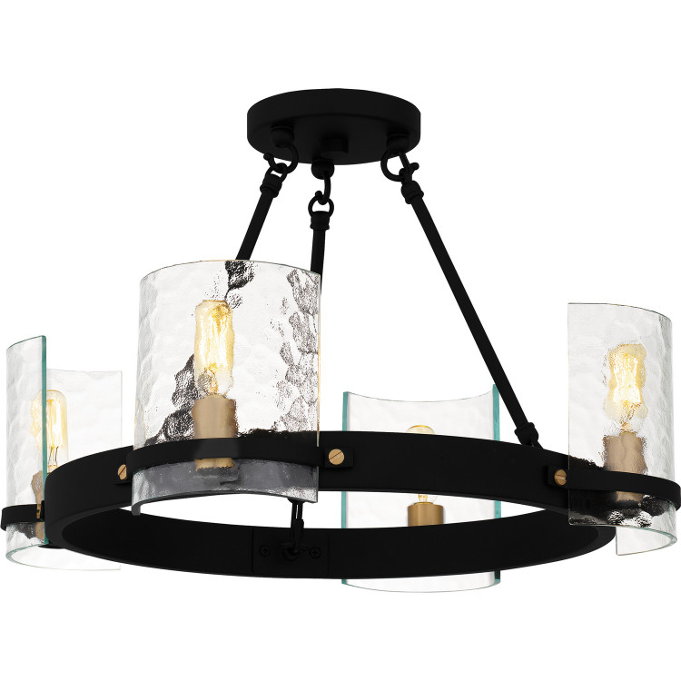 Quoizel - GLC1720MBK - Four Light Semi-Flush Mount - Gloucester - Matte Black