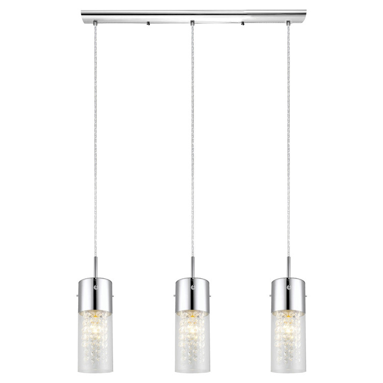 Eglo USA - 200123A - Three Light Linear Pendant - Diamond - Chrome
