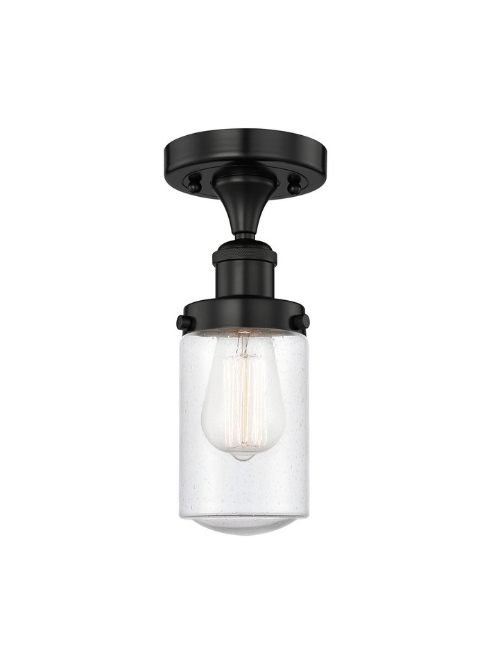 Innovations - 616-1F-BK-G314 - One Light Semi-Flush Mount - Edison - Matte Black