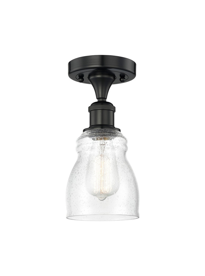 Innovations - 616-1F-BK-G394 - One Light Semi-Flush Mount - Edison - Matte Black