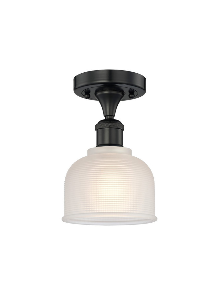 Innovations - 616-1F-BK-G411 - One Light Semi-Flush Mount - Edison - Matte Black