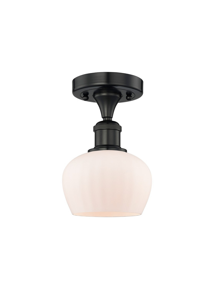 Innovations - 616-1F-BK-G91 - One Light Semi-Flush Mount - Edison - Matte Black