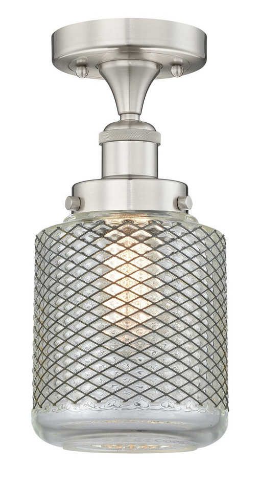 Innovations - 616-1F-SN-G262 - One Light Semi-Flush Mount - Edison - Brushed Satin Nickel