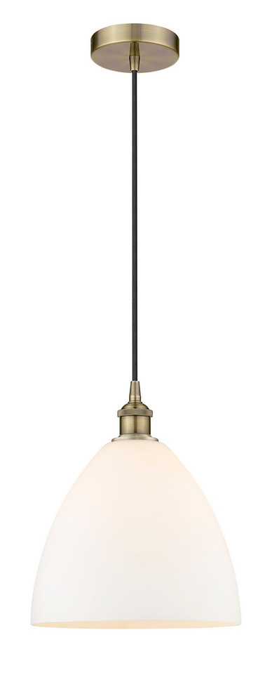 manufacturer_finish:Antique Brass|manufacturer_glass:Matte White Bristol 12|light_output:220.00lm|color_temperature:2200K|cri:99