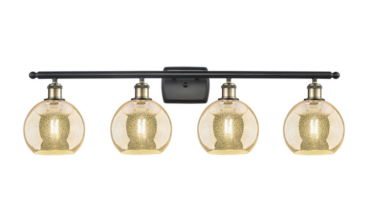 Innovations - 516-4W-BAB-G128-8 - Four Light Bath Vanity - Ballston - Black Antique Brass