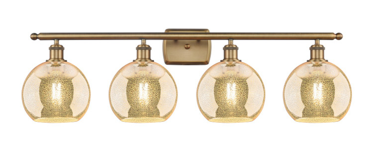 Innovations - 516-4W-BB-G128-8 - Four Light Bath Vanity - Ballston - Brushed Brass