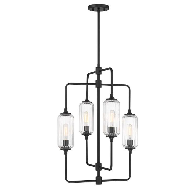 Savoy House - 1-3023-4-89 - Four Light Chandelier - Holton - Matte Black