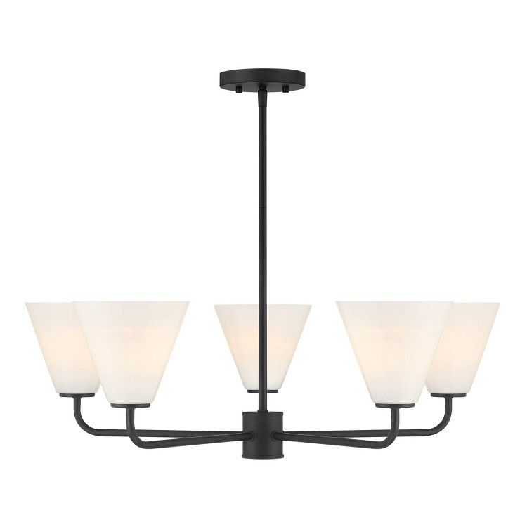 Savoy House - 1-4015-5-89 - Five Light Chandelier - Blair - Matte Black