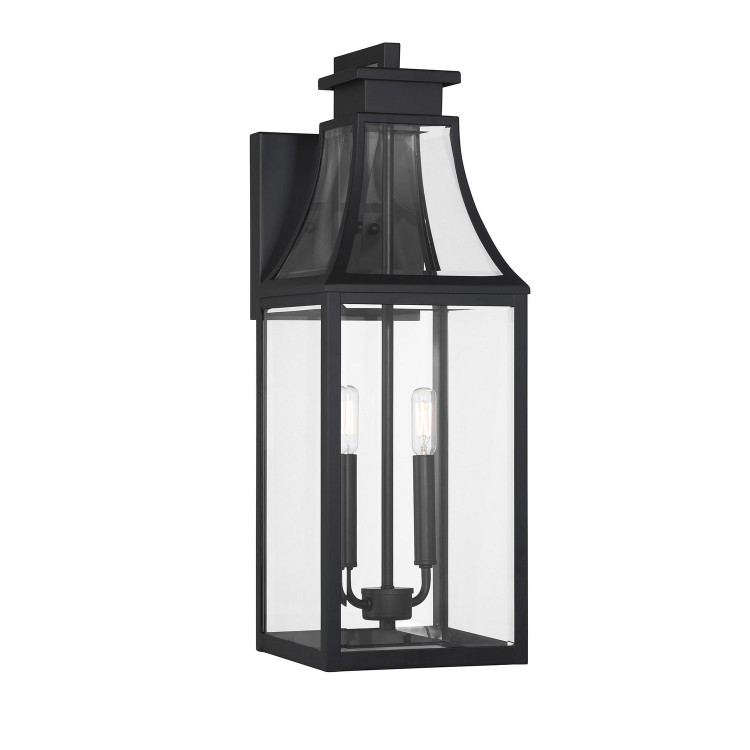 Savoy House - 5-607-BK - Two Light Outdoor Wall Lantern - Emery - Matte Black