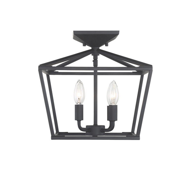 Savoy House - 6-328-4-89 - Four Light Semi-Flush Mount - Townsend - Matte Black
