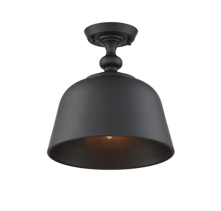 Savoy House - 6-3750-1-89 - One Light Semi-Flush Mount - Berg - Matte Black