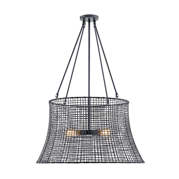 Savoy House - 7-6192-4-89 - Four Light Outdoor Chandelier - Longleaf - Matte Black