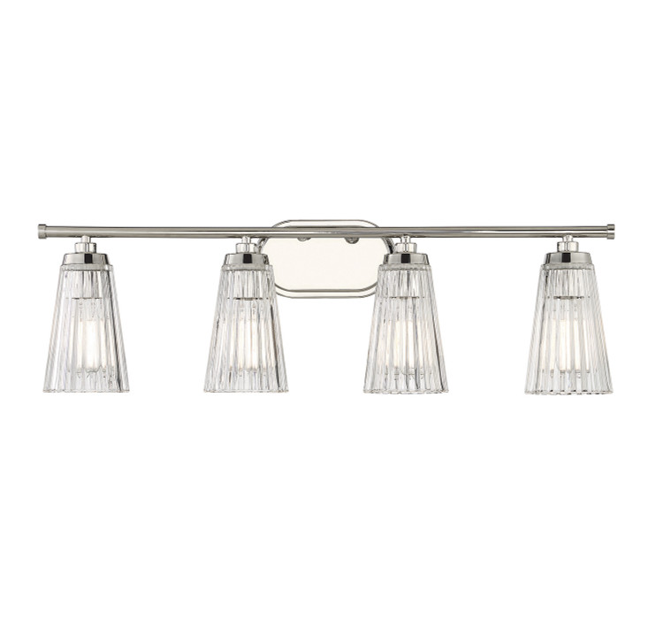Savoy House - 8-1745-4-109 - Four Light Bathroom Vanity - Chantilly - Polished Nickel Savoy House - 8-1745-4-109 - Four Light Bathroom Vanity - Chantilly - Polished Nickel